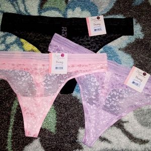 NWTs (3) Secret Treasures* Animal Print Thong Panties